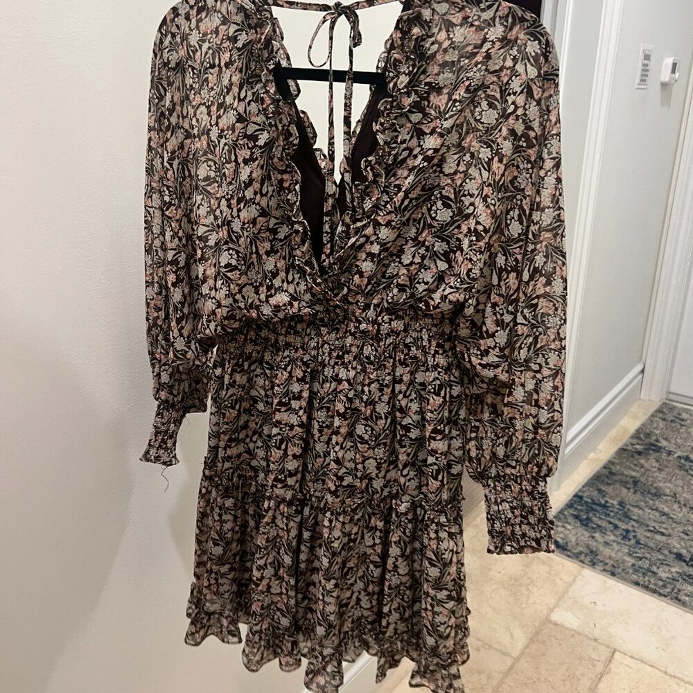 Pookie and Sebastian long sleeve dress in fall colors - Size S